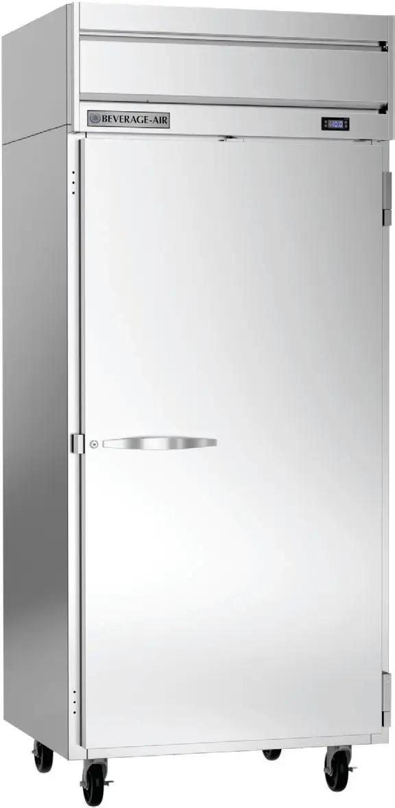 Beverage-Air Horizon wide reach-in freezer with left-swing solid door